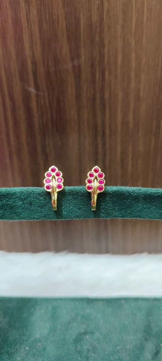Pure panchaloham ruby j type studs