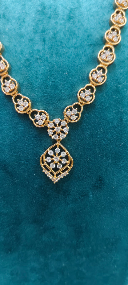 Pure panchaloham simple daimond look necklace