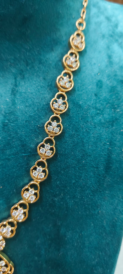 Pure panchaloham simple daimond look necklace