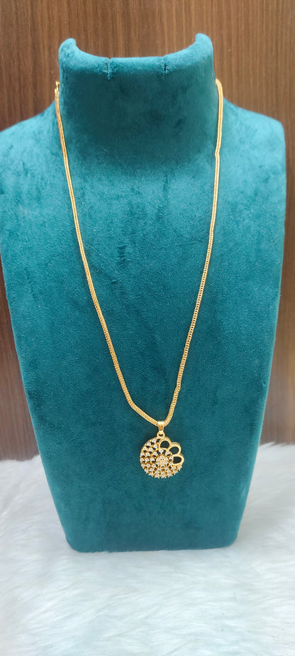 Premium micro gold plated daily wear 20" length pendant chain