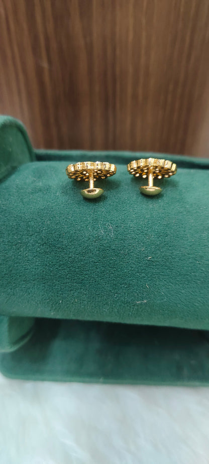 Pure panchaloham daimond look medium studs