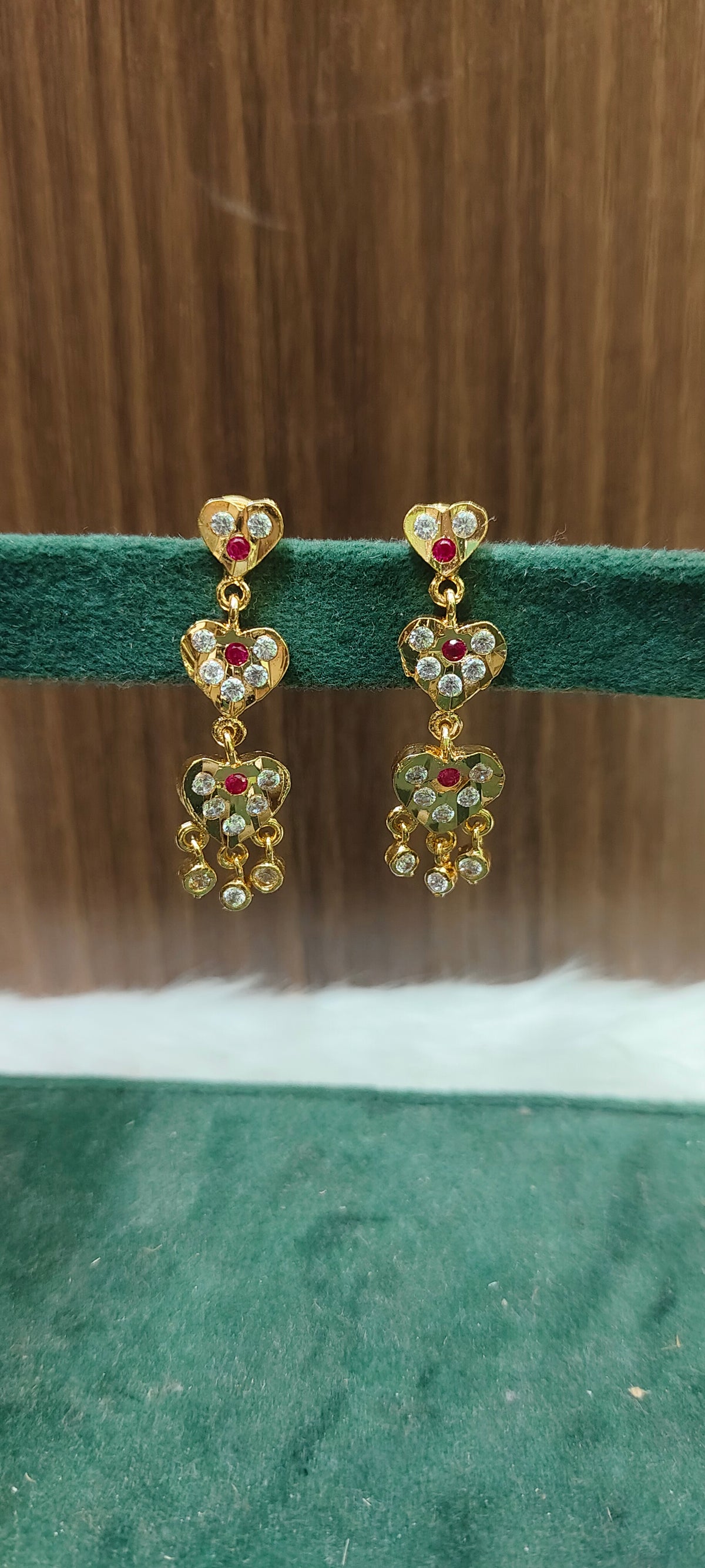 Pure panchaloham heart shape earrings