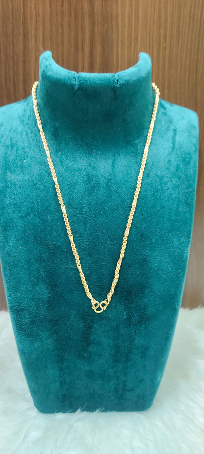 Pure panchaloham unpolished 18" length 5+1 chain