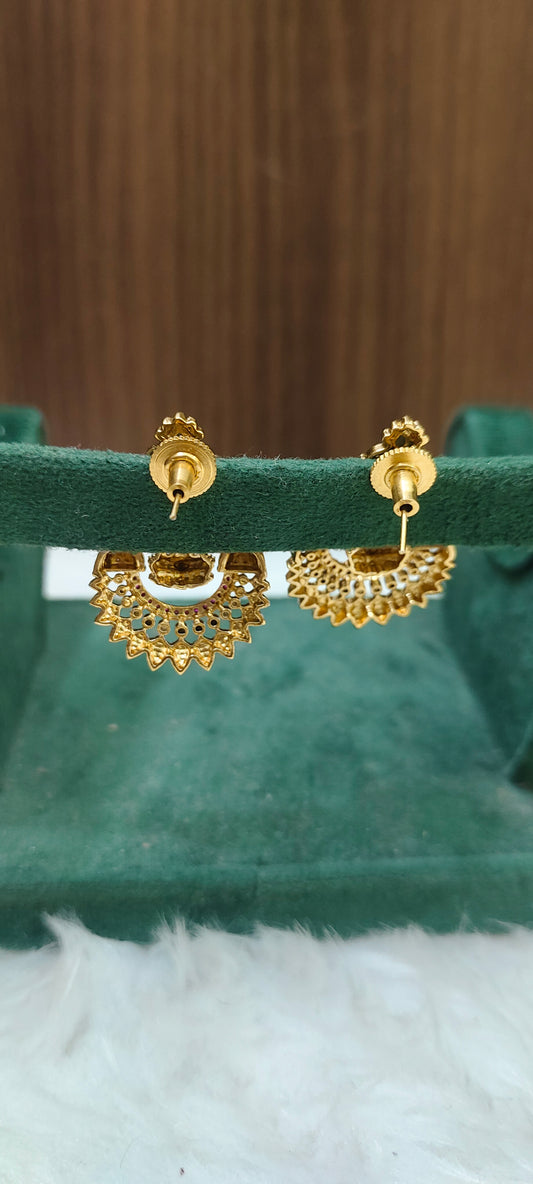 Premium nakshi medium big size Lakshmi Devi earrings