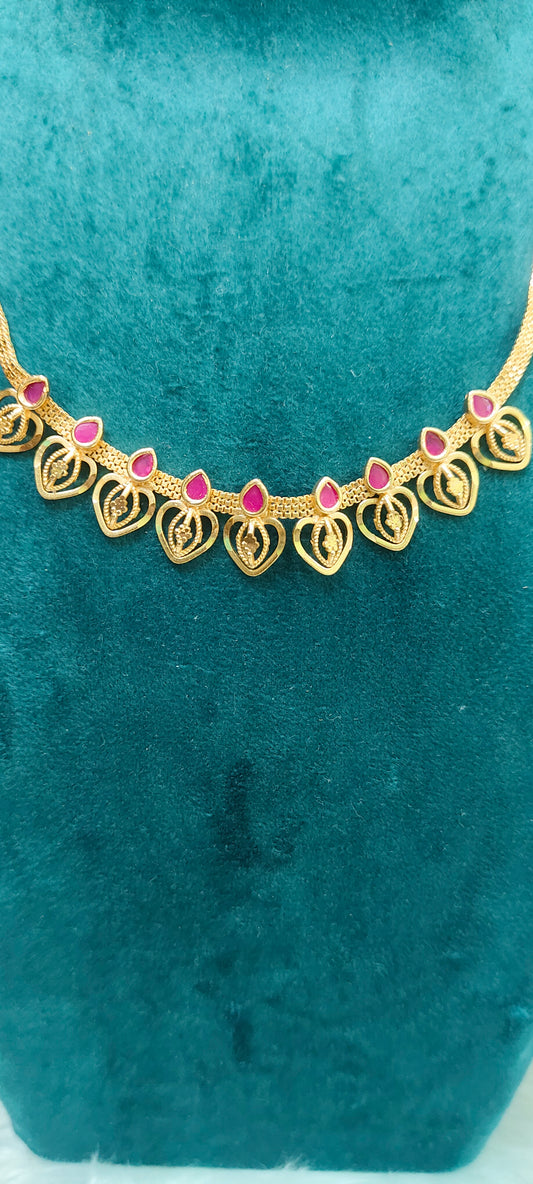 100% real gold look non god motive simple necklace