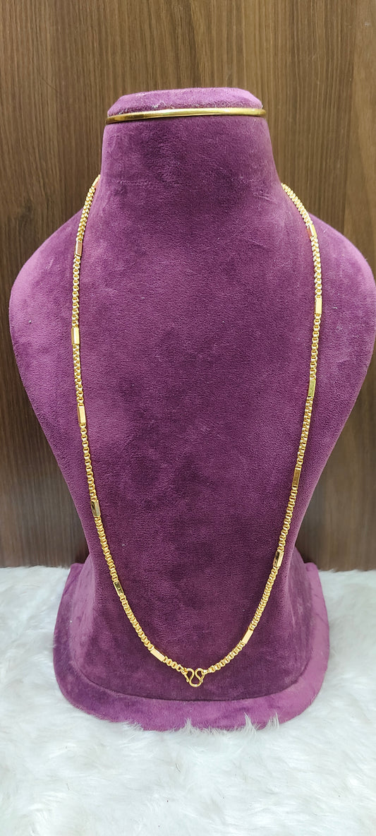 Premium micro gold plated daily wear 10+1 bharathi model 30" length thali chain