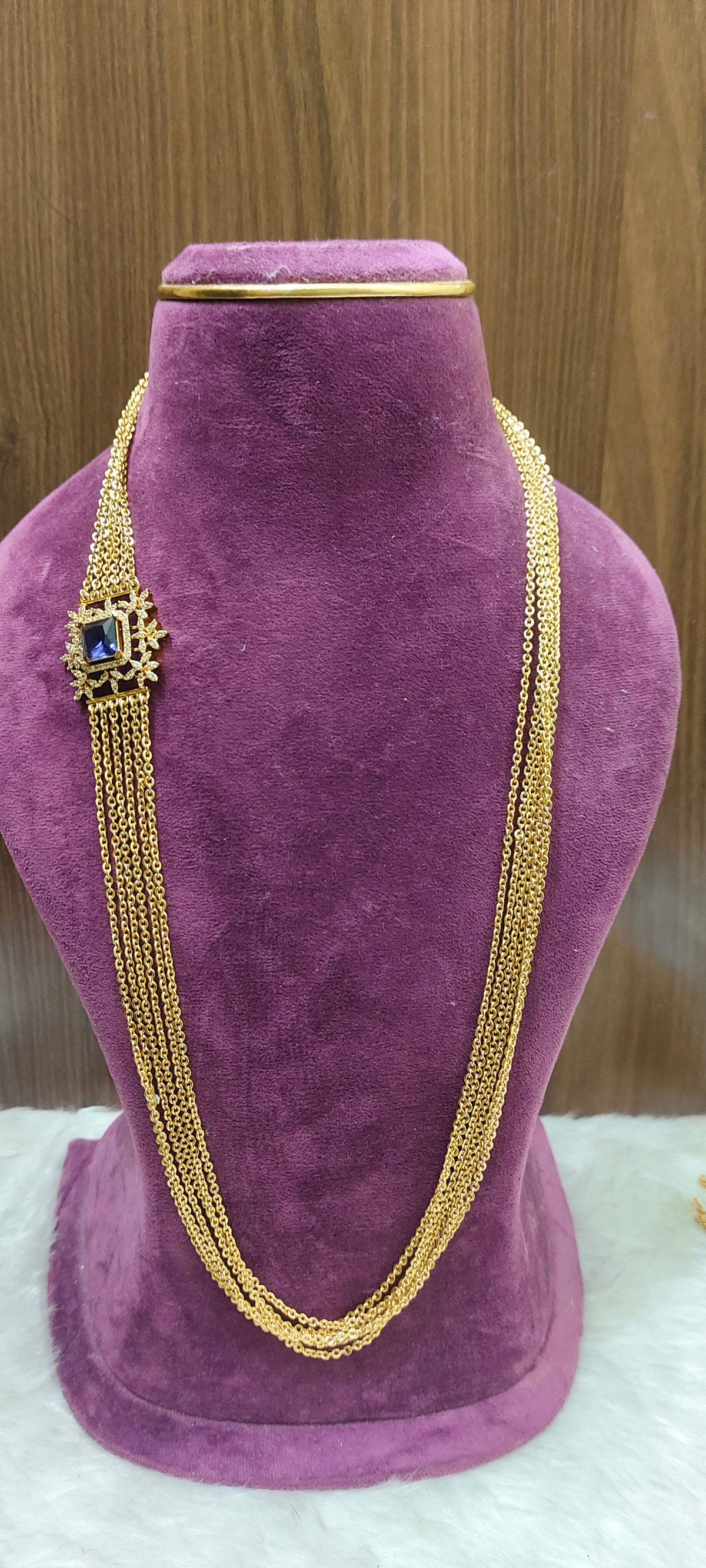 Premium nakshi finish 6 Line 30 " length chandraharam