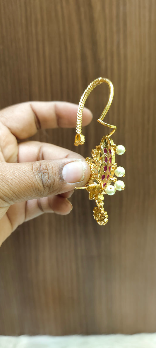 Premium kempu stone blutooth earcuffs with unique style