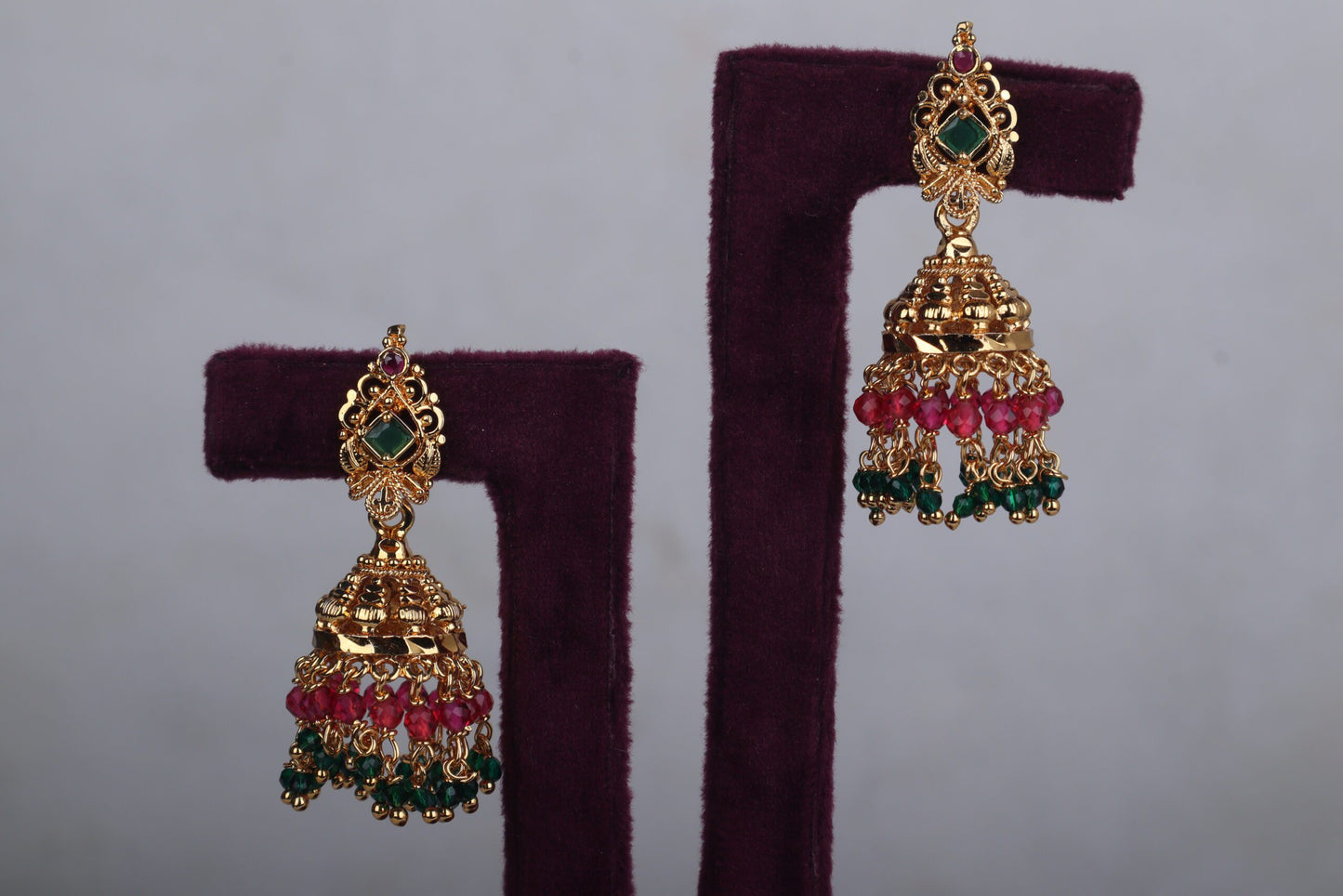 Gold Replica Nakshi Jhumkas