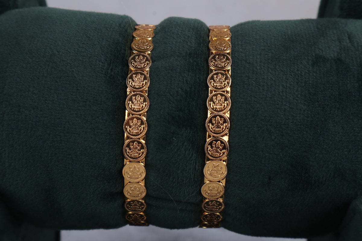 Lakshmi devi kasu bangles – Paanchajanya Jewels