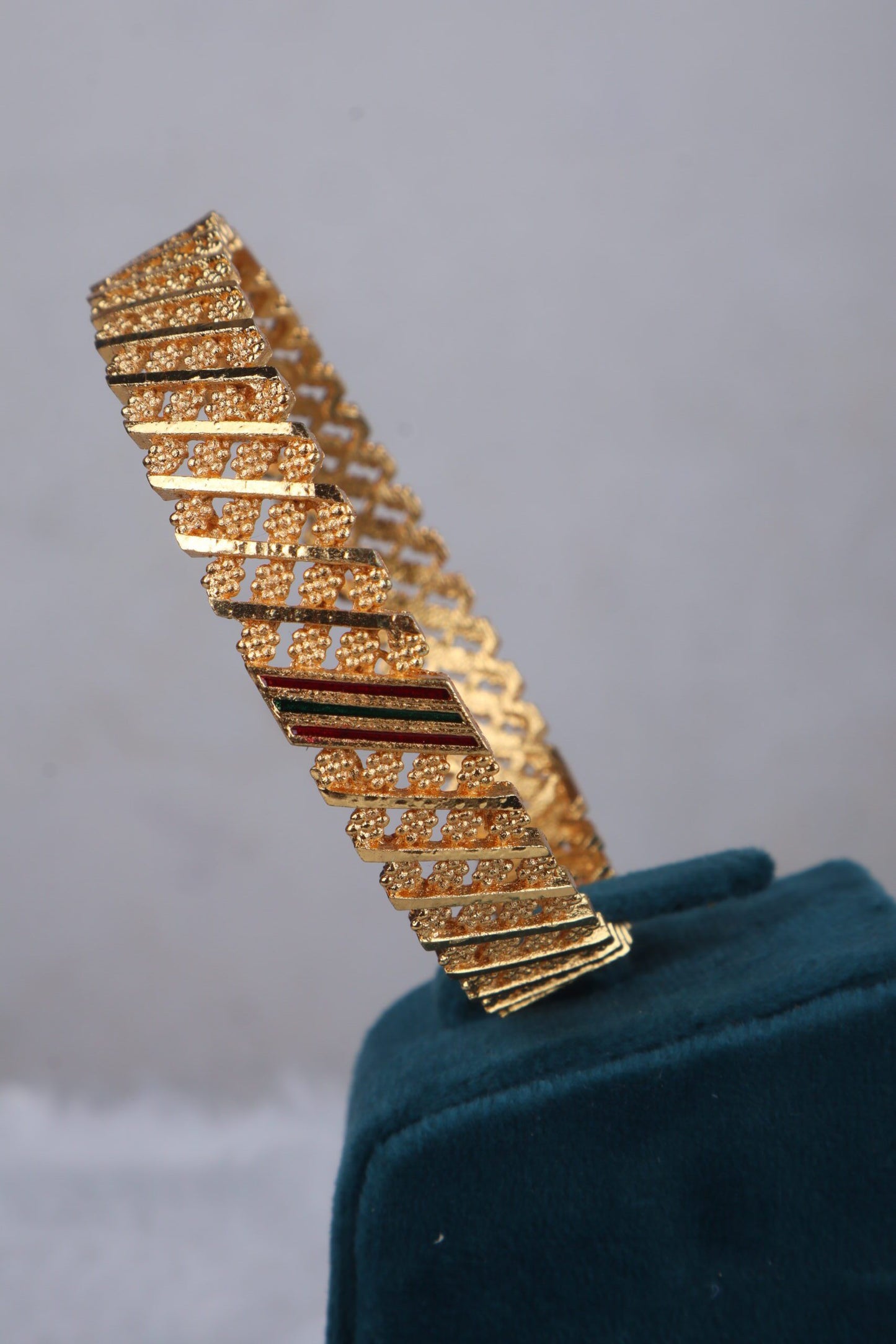 Golden Grid Bangles