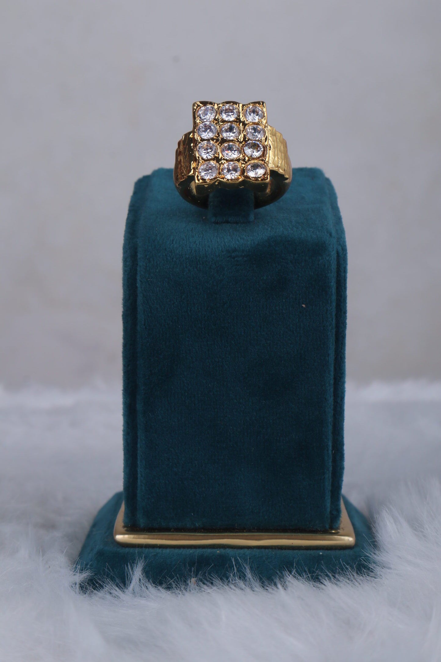 Opulent Square Sparkle Ring
