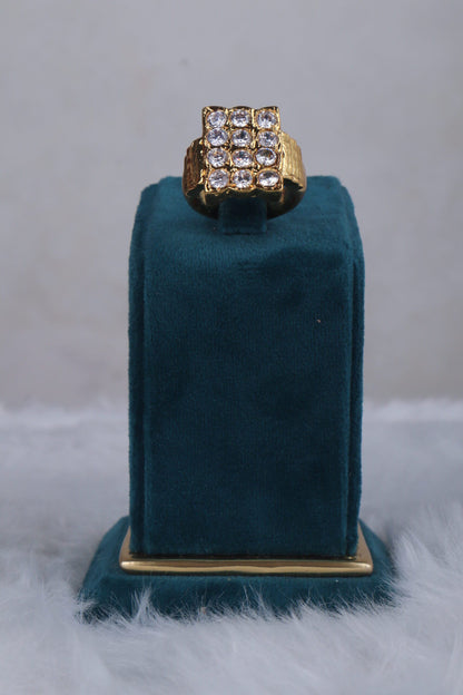 Opulent Square Sparkle Ring