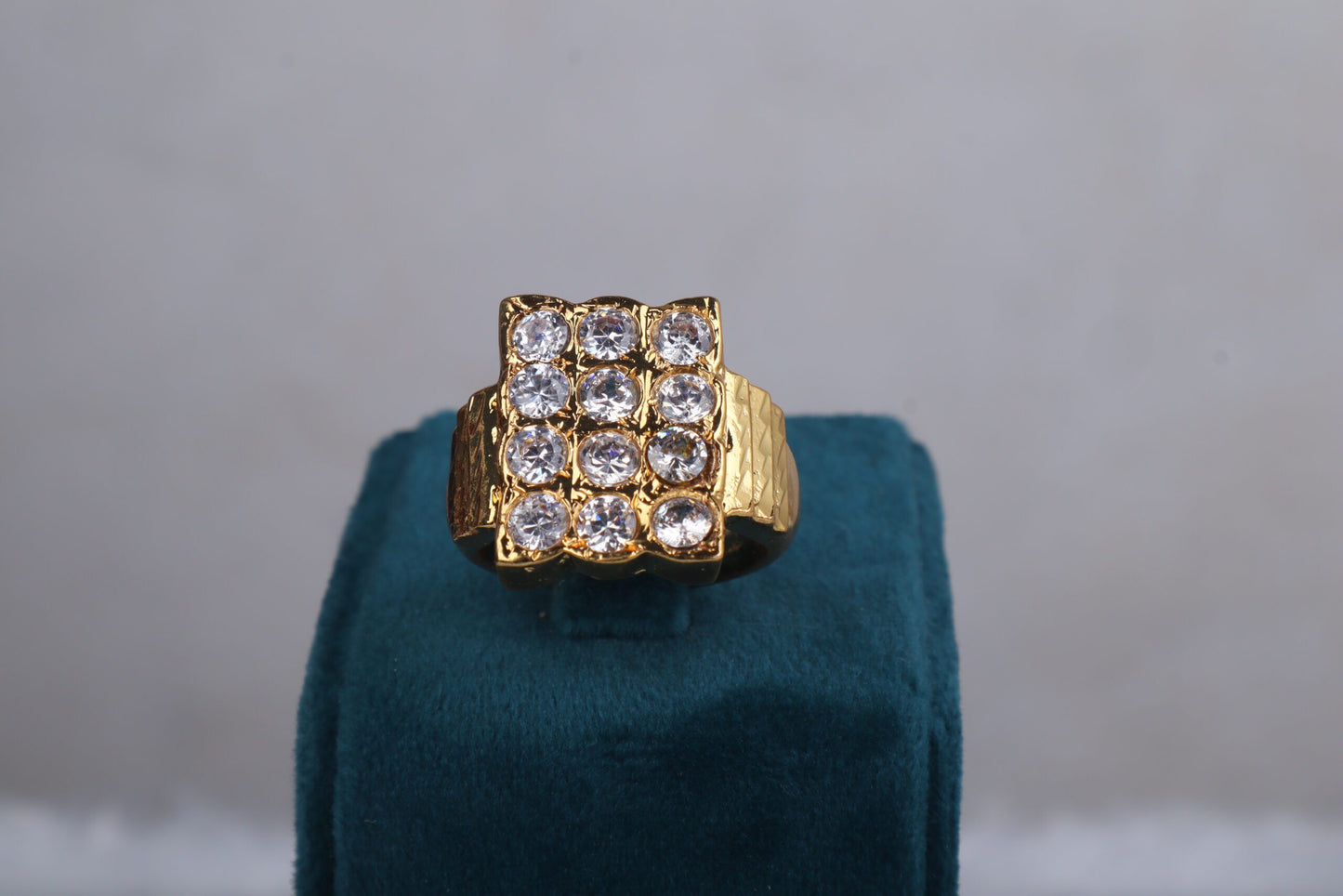 Opulent Square Sparkle Ring