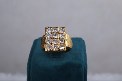 Opulent Square Sparkle Ring