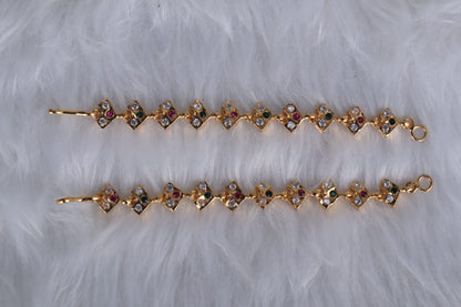 Multicolor stone Panchaloham Earchains