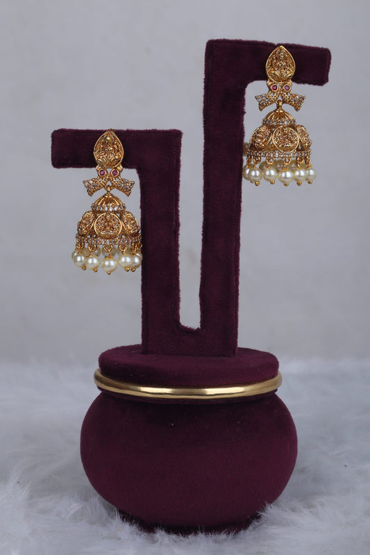 Vintage Gold-Plated Jhumkas