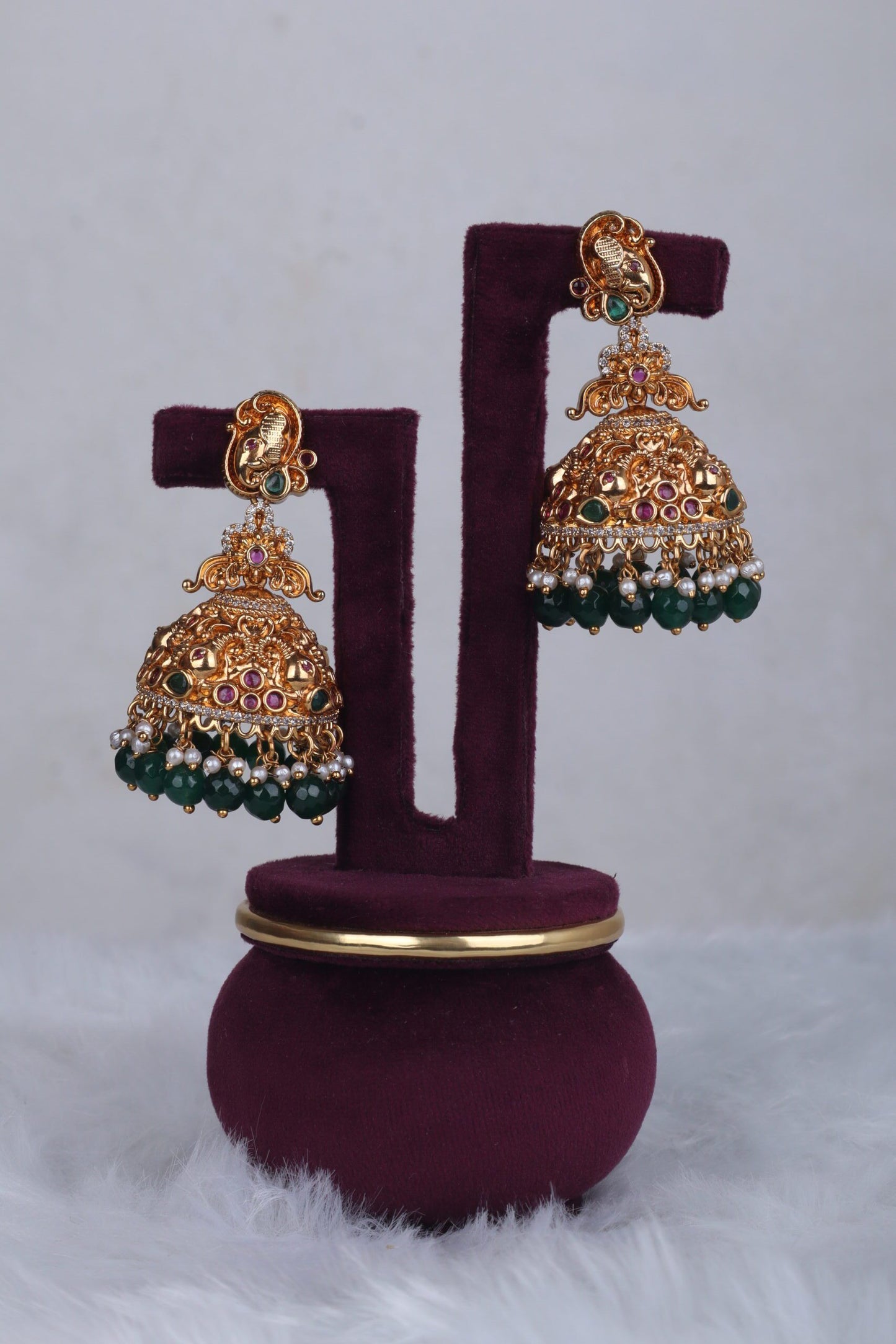Handcrafted Nakshi Bridal Jhumkas