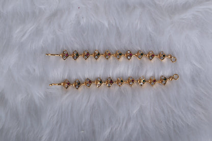 Multicolor stone Panchaloham Earchains