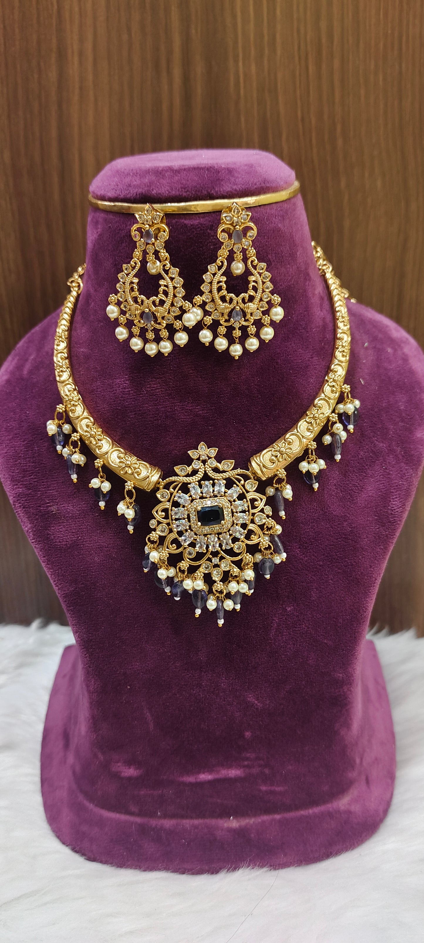 Premium nakshi kante necklace set