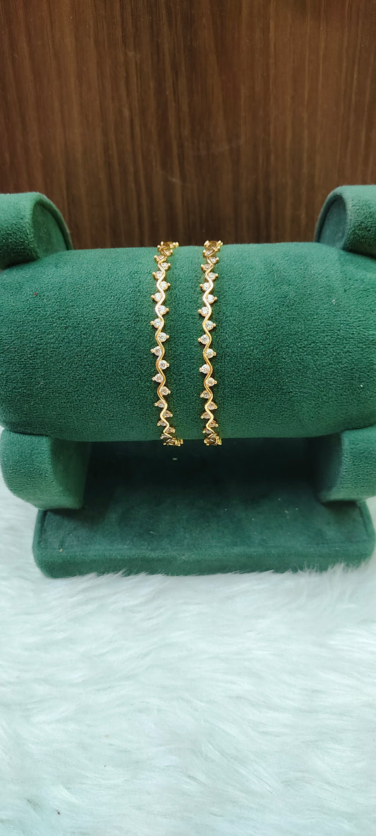 Pure panchaloham daimond look 2 bangles