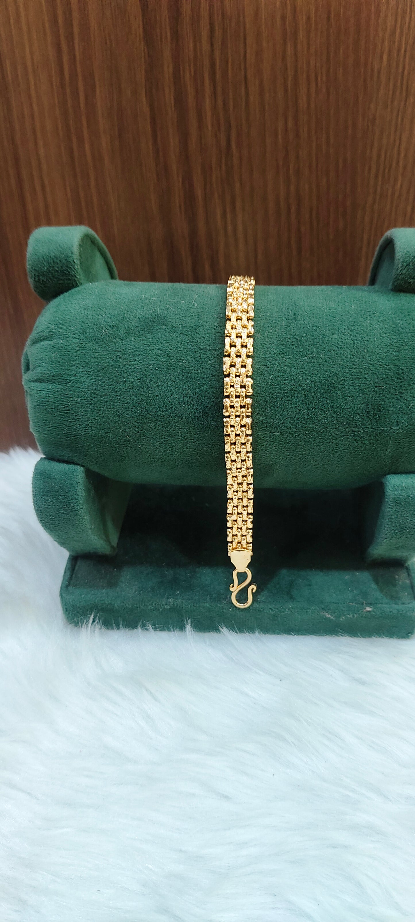 Premium micro gold plated mens bracelet
