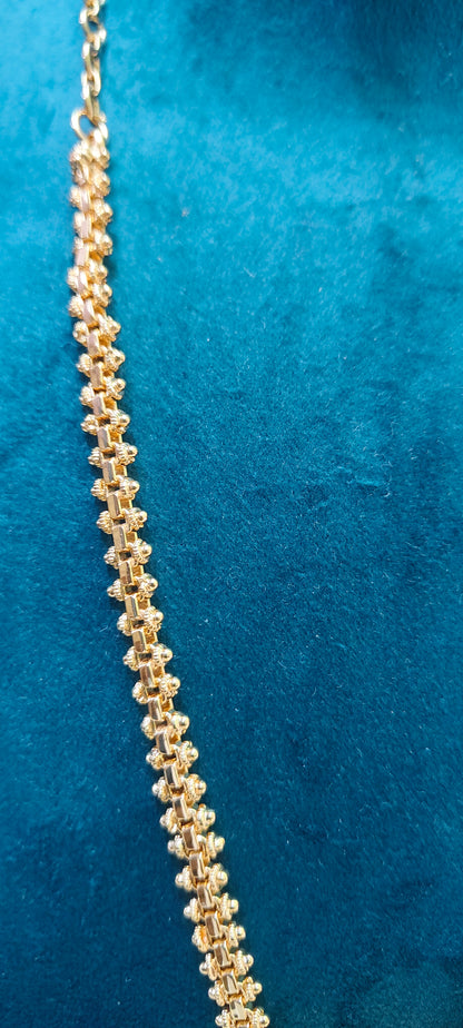 Premium micro gold plated gold look necklace