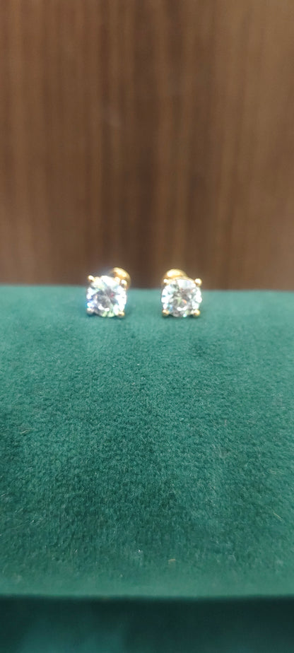 Pure panchaloham daimond look studs