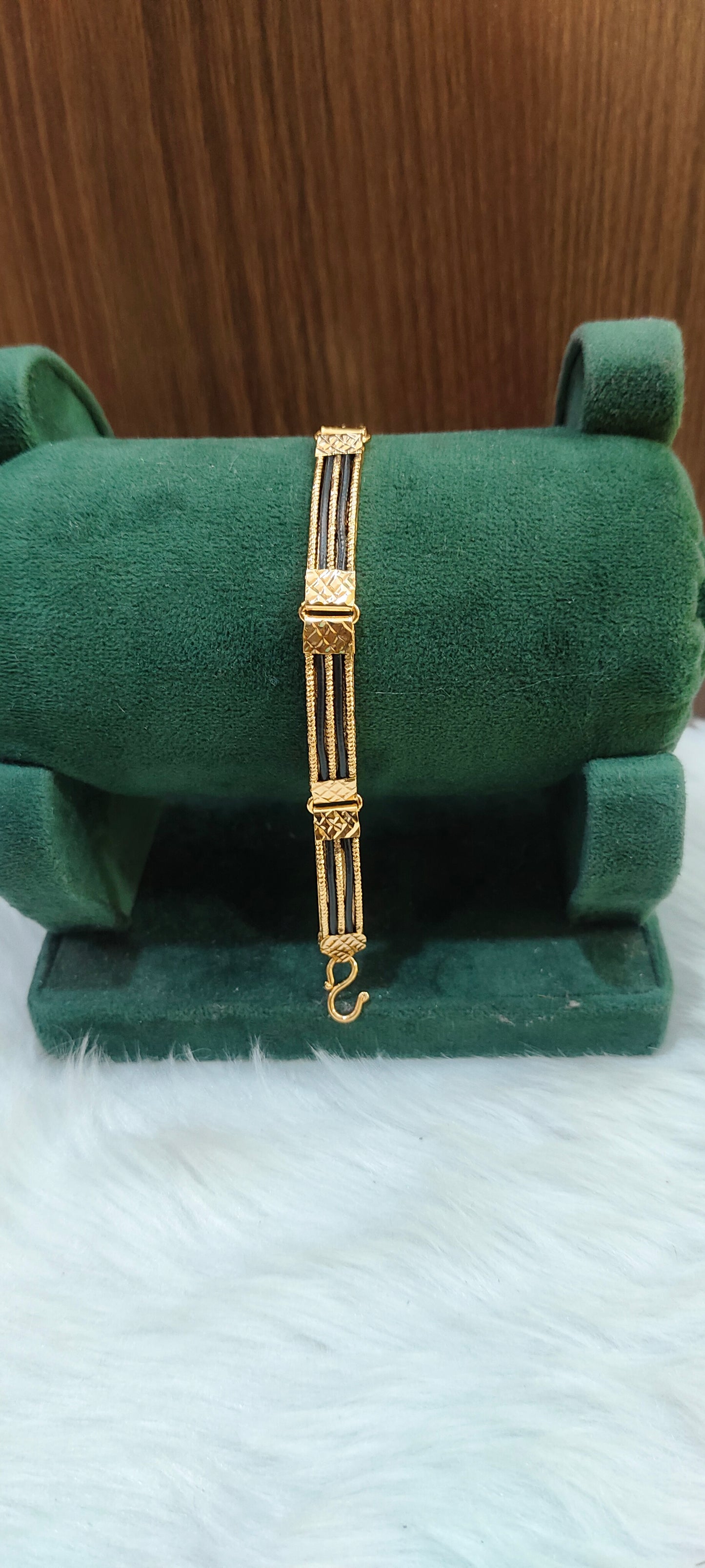 Premium micro gold plated mens bracelet