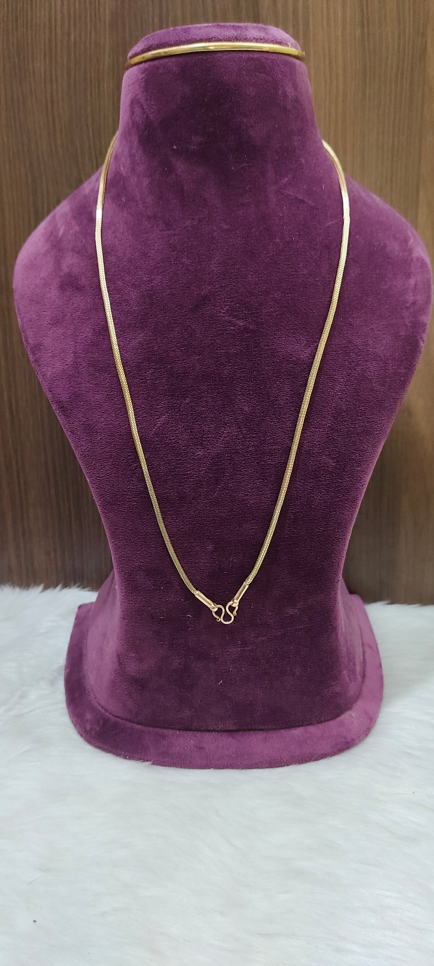 Pure panchaloham unpolished slim square Thali chain