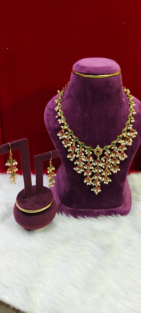 Elegent celebrity style necklace set