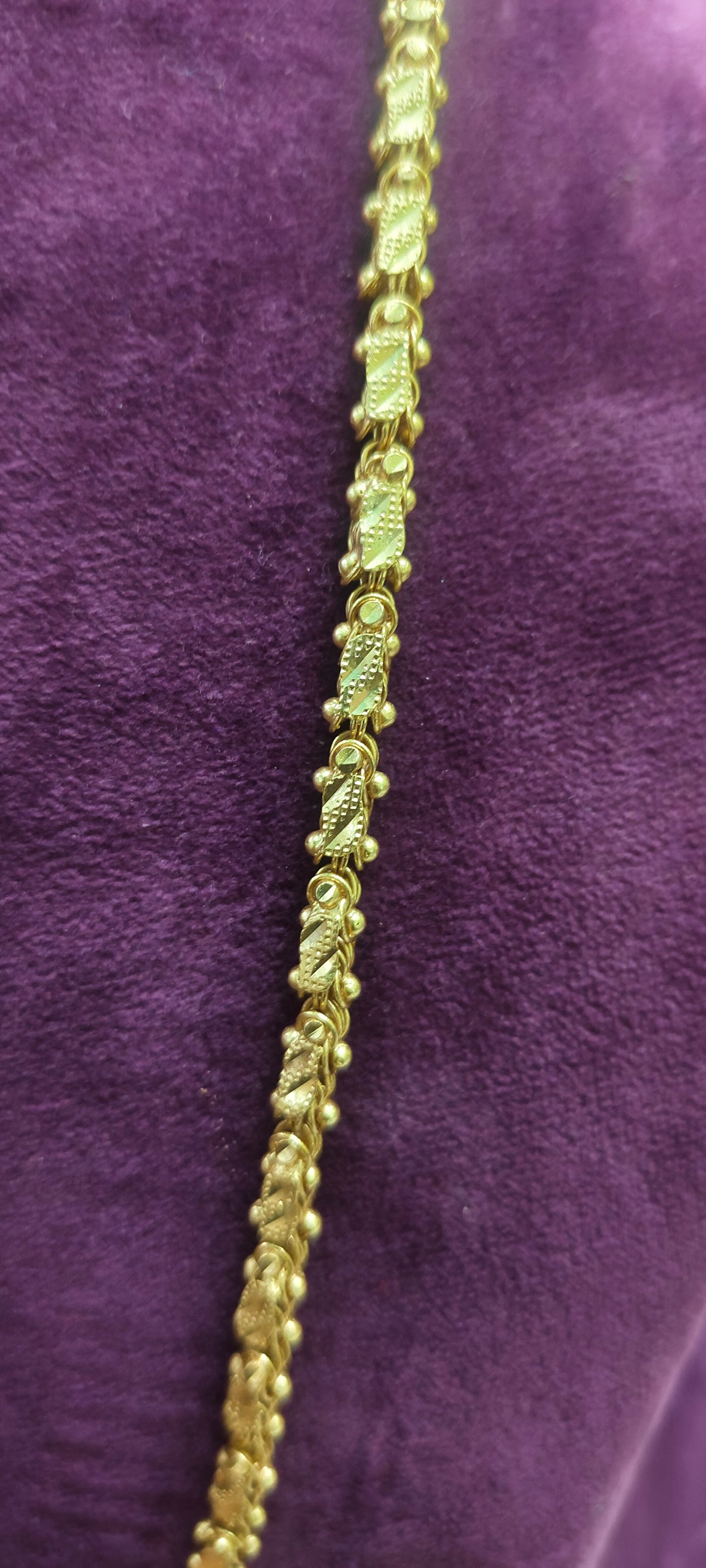Pure panchaloham dueal design 24" length broad thali chain