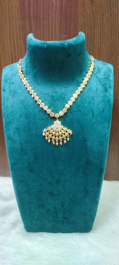Pure panchaloham vintage look ravvala necklace