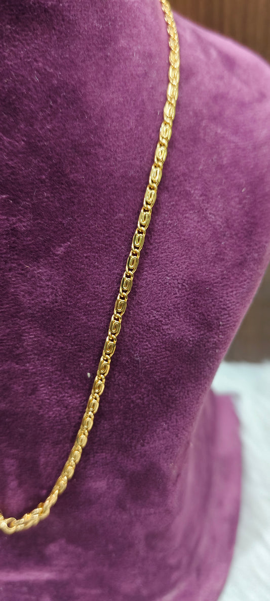 Premium micro gold plated 18" length short chain