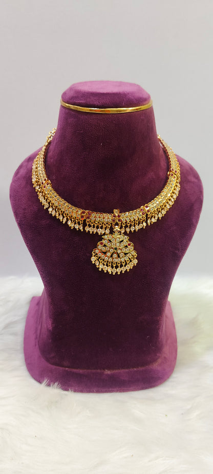 Pure panchaloham vintage look kante necklace