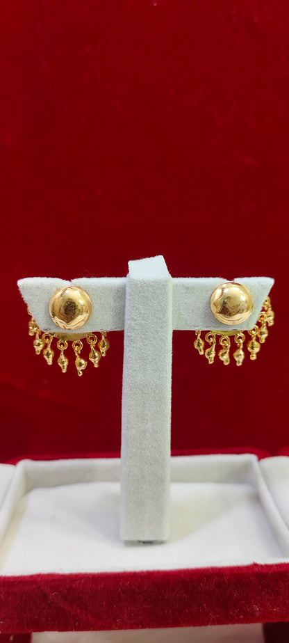 Pure panchaloham star moon studs(stone colour may changes)