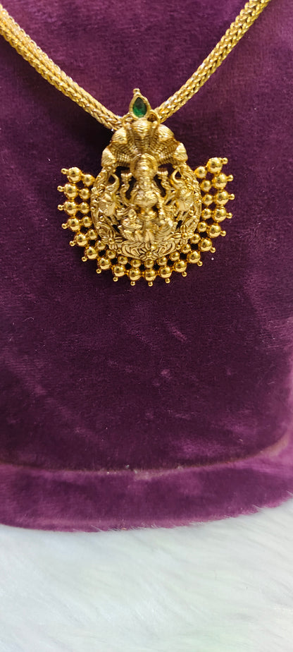 Premium nakshi Lakshmi Devi nanu necklace with studs