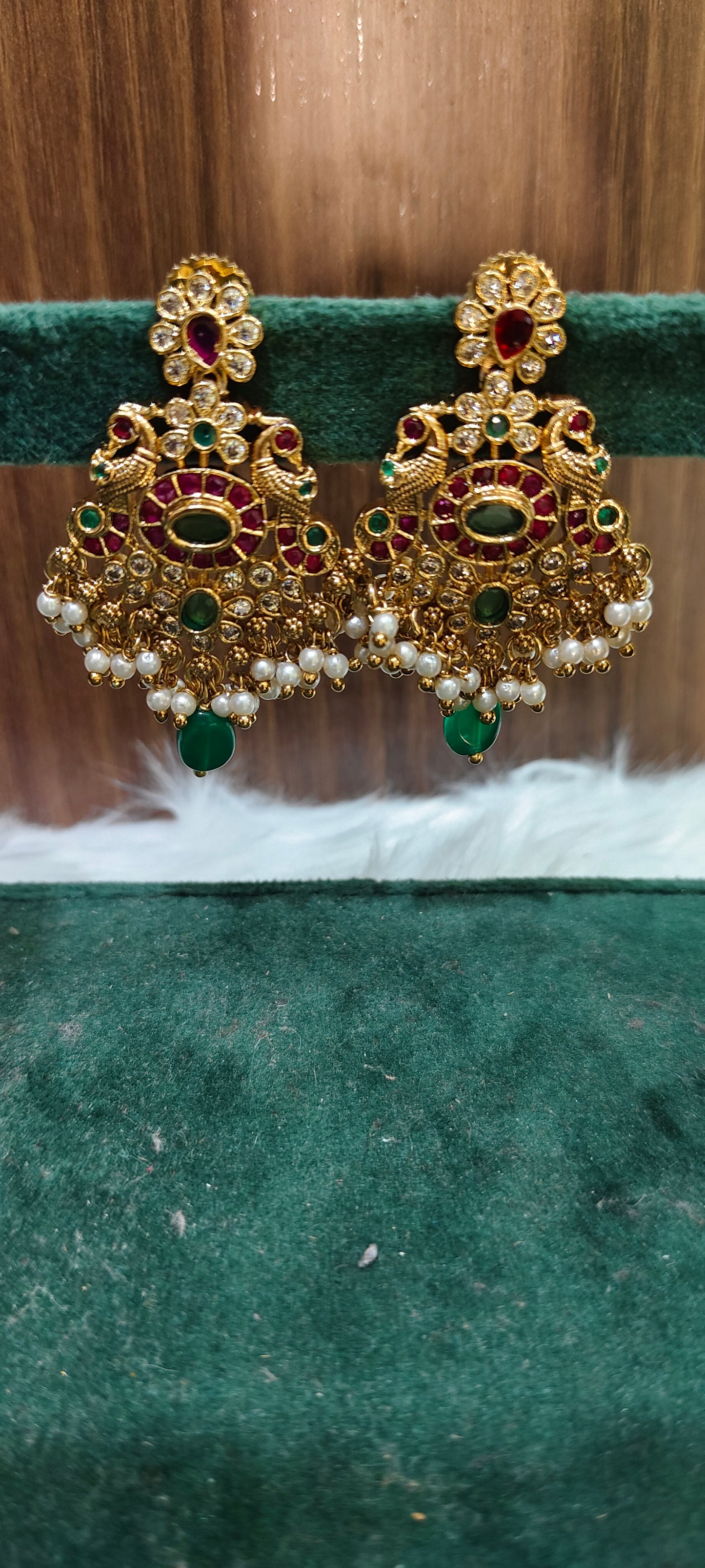 Premium nakshi earrings and jumkas combo