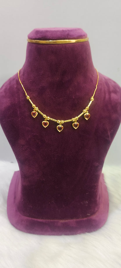 100%gold look simple chain
