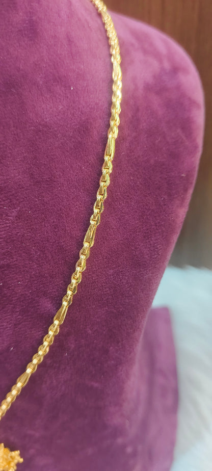 Premium micro gold plated 20" length ganesh pendant chain