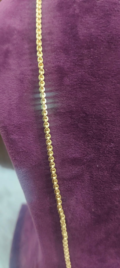 Pure panchaloham unpolished 30" gold model malbar thali chain