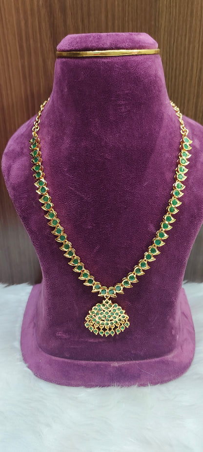Pure panchaloham vintage look necklace and earrings combo