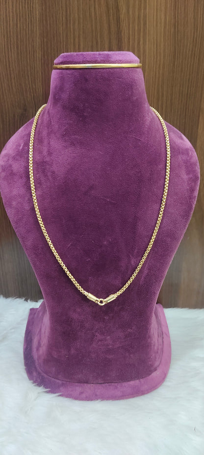 Pure panchaloham unpolished 24 " length medium size bharathi model chain