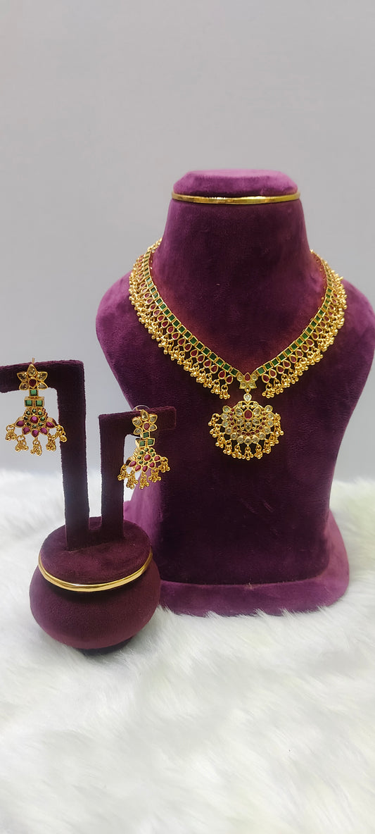 Semi Panchaloham necklace set