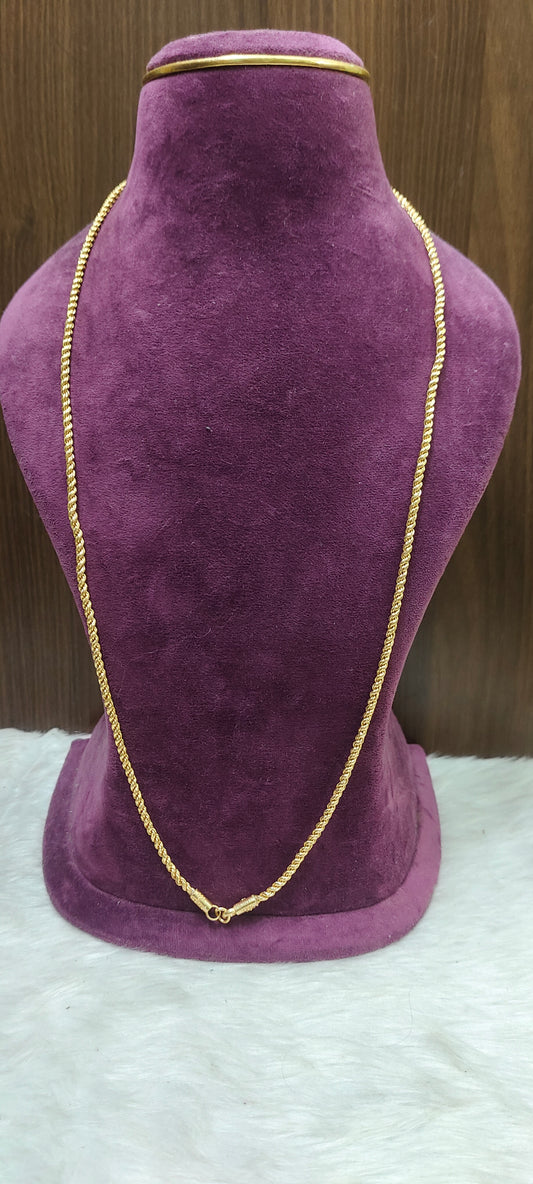 Pure panchaloham unpolished 30" length rope chain