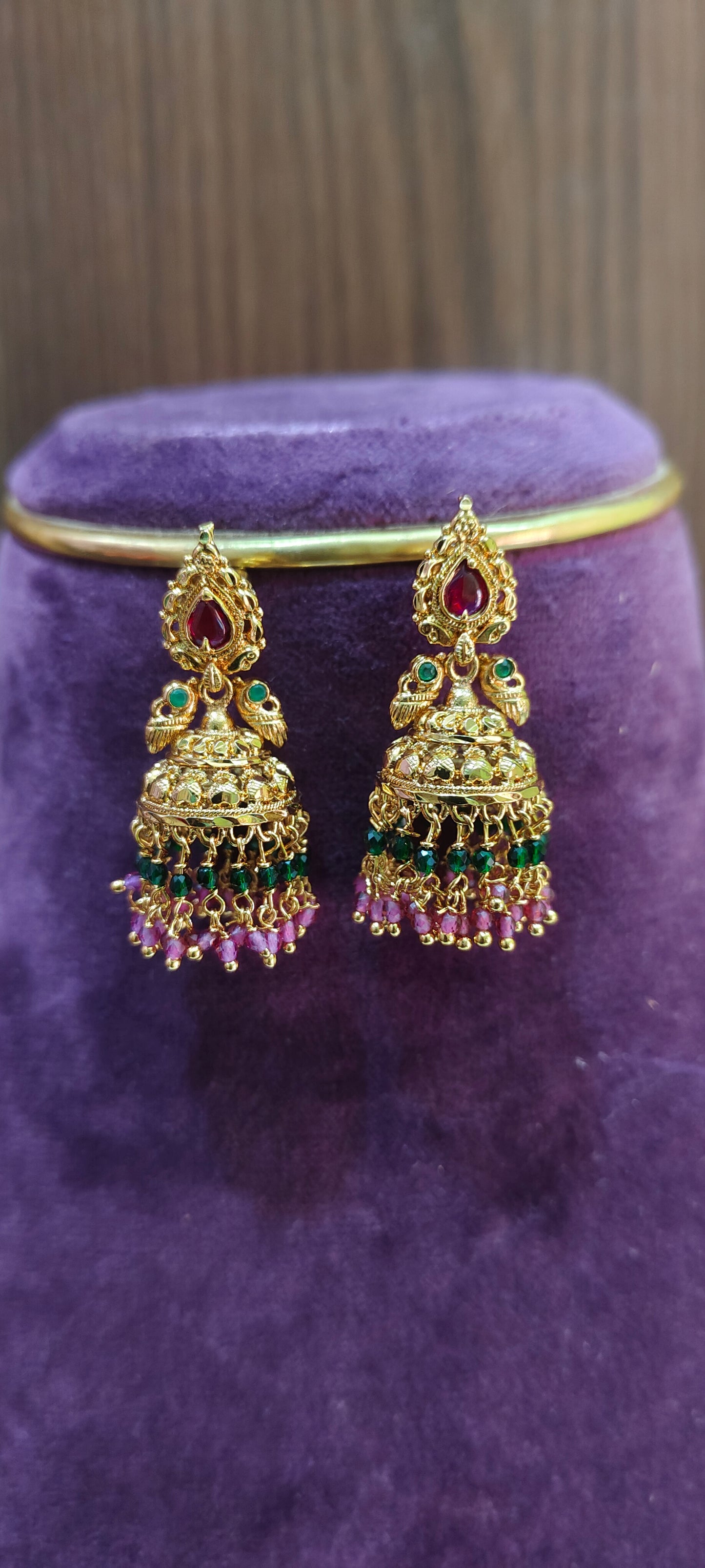 Premium micro gold plated 30" length Long haram with free jumkas