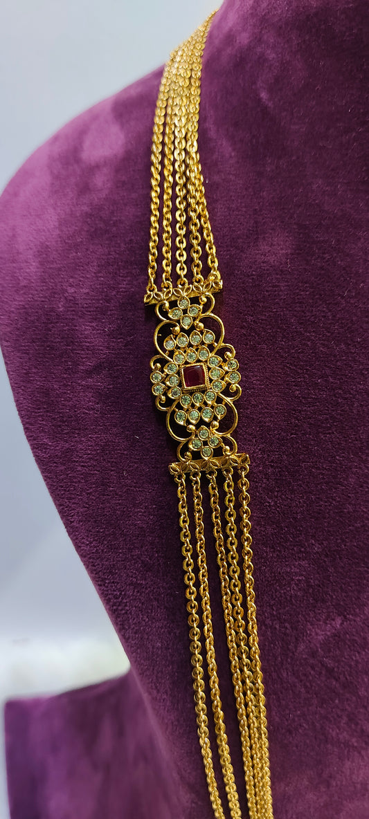 Premium Nakshi 26" length chandra haram