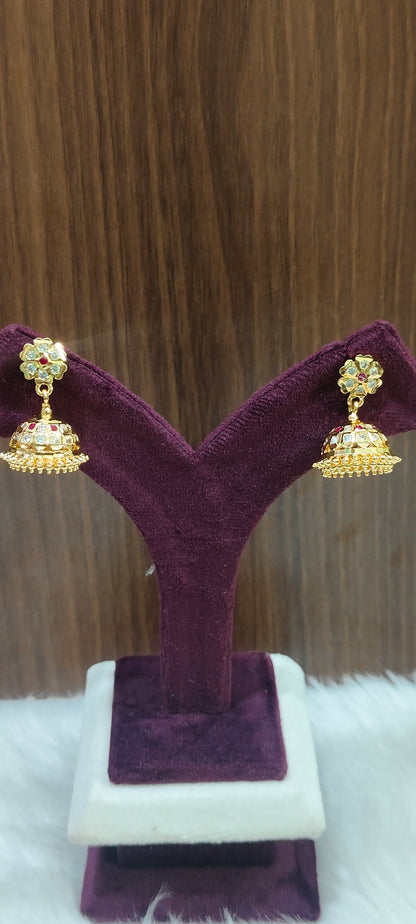 Pure panchaloham vintage look jumkas