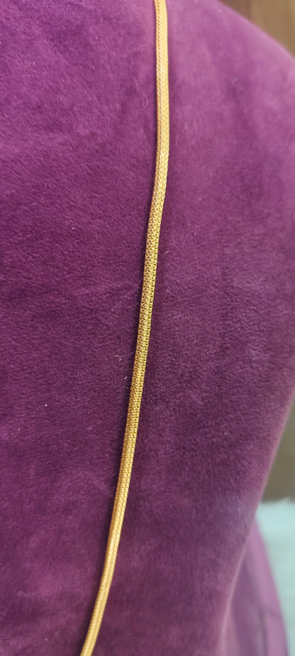 Premium micro gold plated 26" length side ball thali chain
