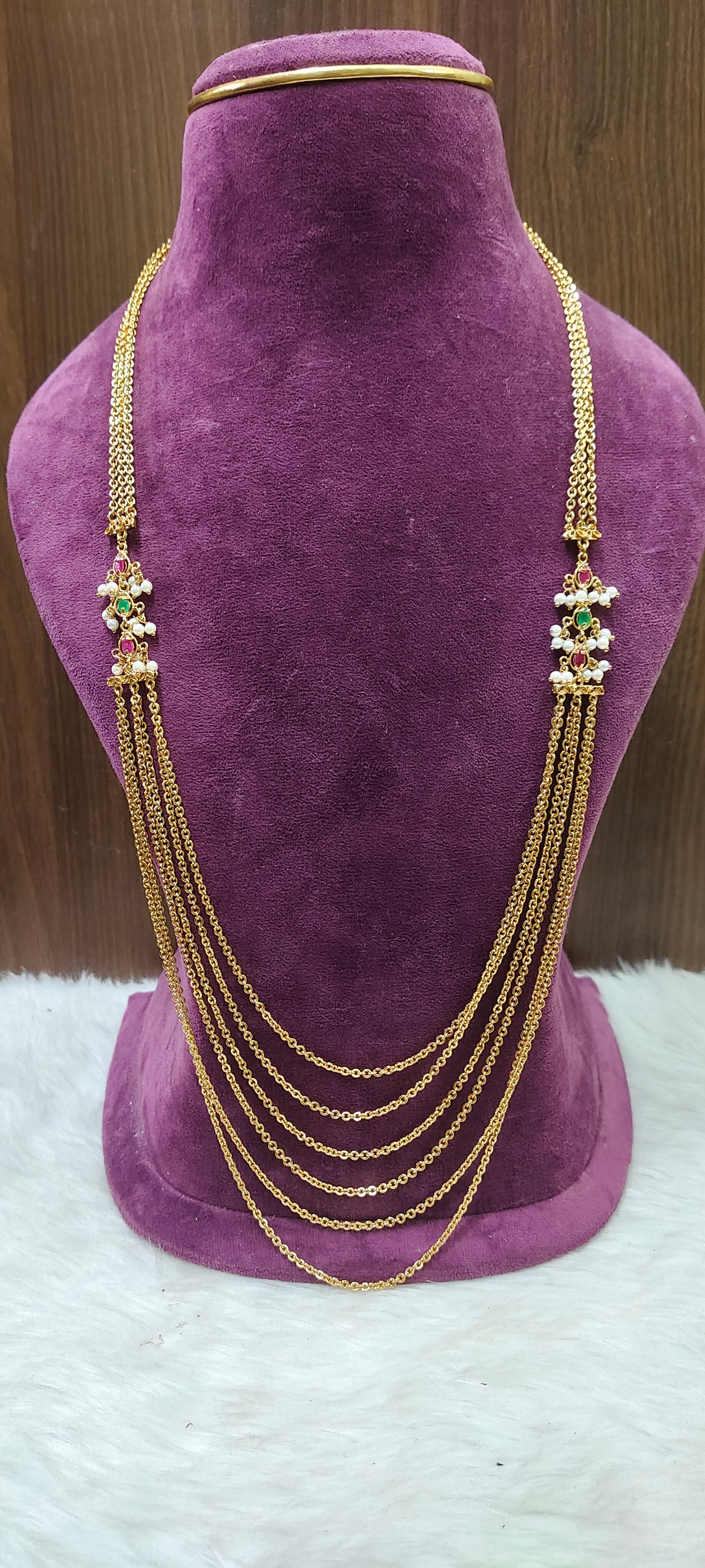 High premium nakshi step chandraharam with 30" length